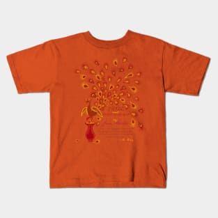 Paisley Peacock Pride and Prejudice: Fall Kids T-Shirt